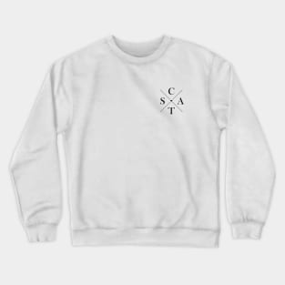 Cats Love Symbol Cute Modern Gift Kittens Letters Heart Classic Present Cat Family Crewneck Sweatshirt